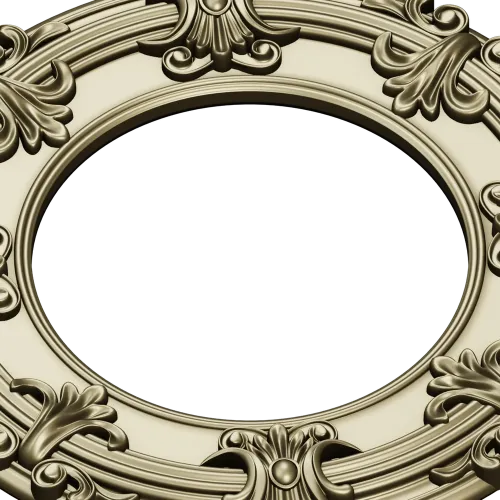 Baroque Round Frame 3D STL for CNC Milling