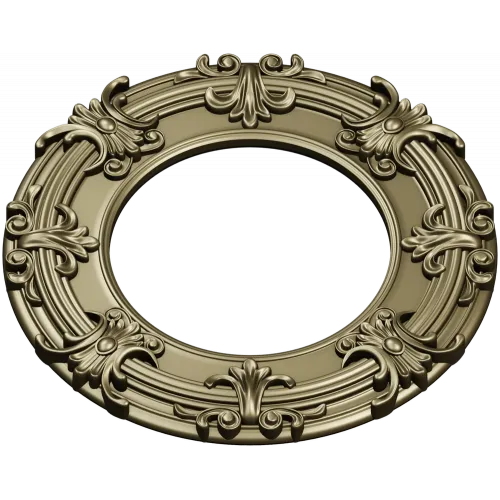 Baroque Round Frame 3D STL for CNC Milling