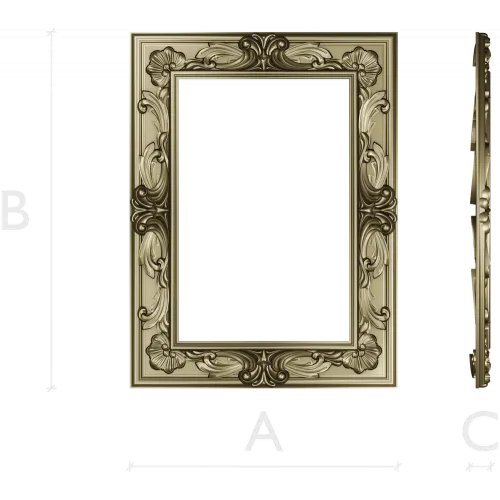 Ornate Acanthus Frame STL for CNC