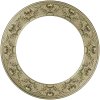 Ornate Round Frame STL - High-Relief Floral Ring for CNC