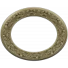 Ornate Round Frame STL - High-Relief Floral Ring for CNC