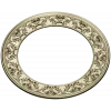 Ornate Round Frame STL - High-Relief Floral Ring for CNC