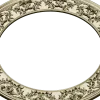 Ornate Round Frame STL - High-Relief Floral Ring for CNC