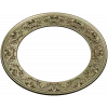Ornate Round Frame STL - High-Relief Floral Ring for CNC