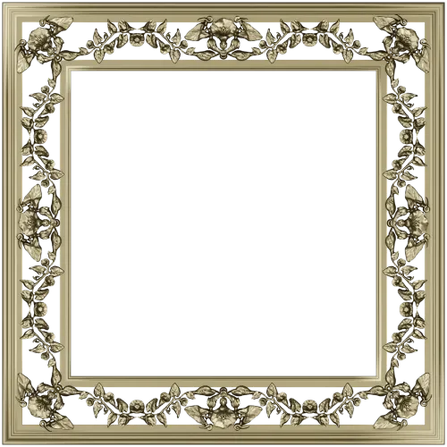 Ornate Floral Square Frame STL