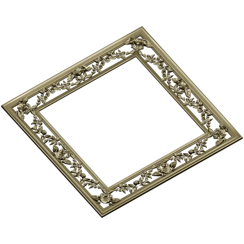Ornate Floral Square Frame STL