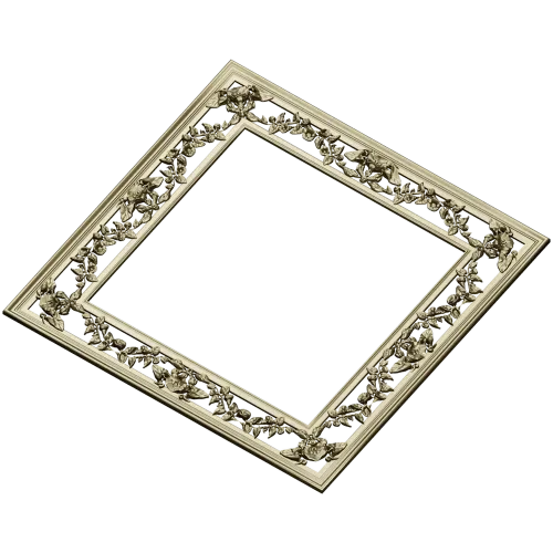 Ornate Floral Square Frame STL