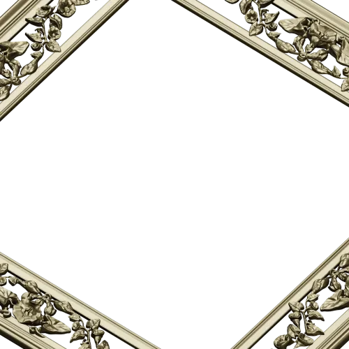 Ornate Floral Square Frame STL