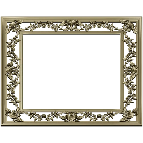 Ornate Floral Square Frame STL