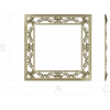 Ornate Floral Square Frame STL