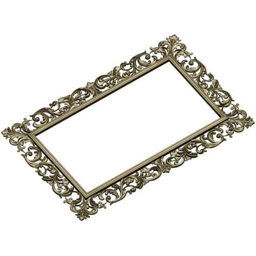 Ornate Rococo Rectangular Frame STL for CNC