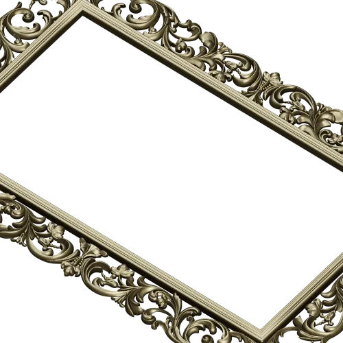 Ornate Rococo Rectangular Frame STL for CNC