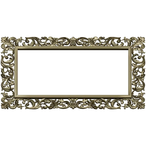 Ornate Rococo Rectangular Frame STL for CNC
