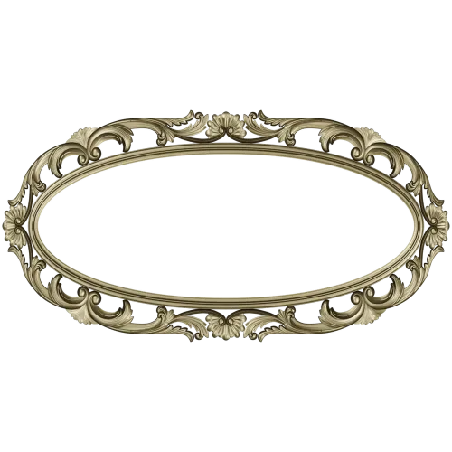 Aurelia Oval Decorative Frame STL for CNC