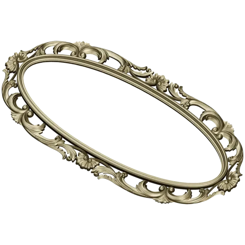 Aurelia Oval Decorative Frame STL for CNC