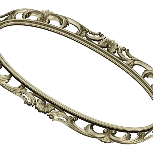 Aurelia Oval Decorative Frame STL for CNC