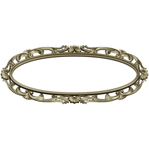 Aurelia Oval Decorative Frame STL for CNC
