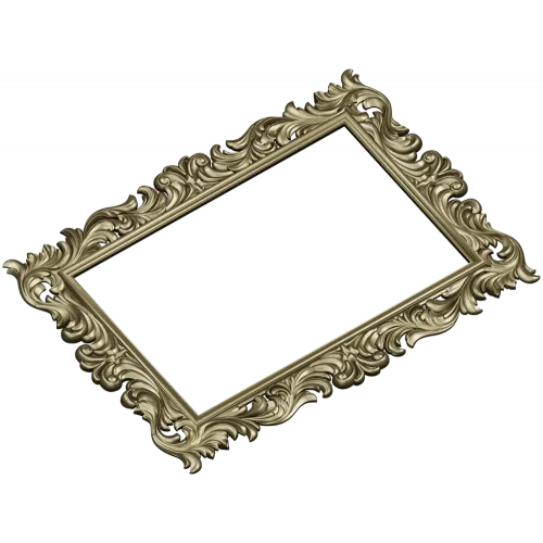 Baroque Acanthus Decorative Frame STL for CNC