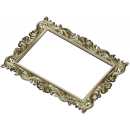 Baroque Acanthus Decorative Frame STL for CNC
