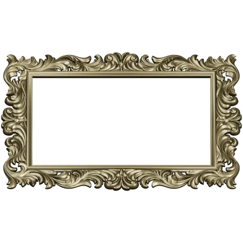 Baroque Acanthus Decorative Frame STL for CNC