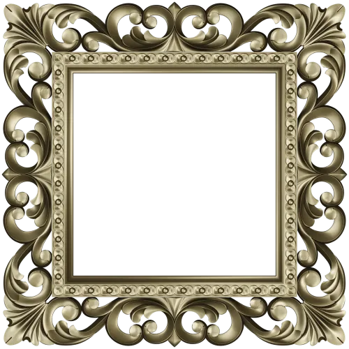 Baroque Square Frame STL for CNC Milling