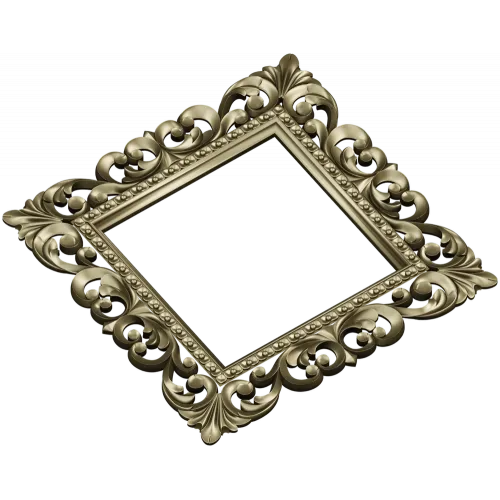 Baroque Square Frame STL for CNC Milling