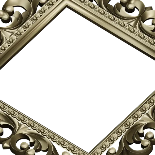 Baroque Square Frame STL for CNC Milling