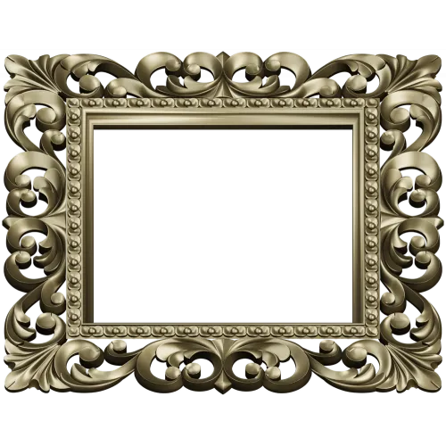 Baroque Square Frame STL for CNC Milling