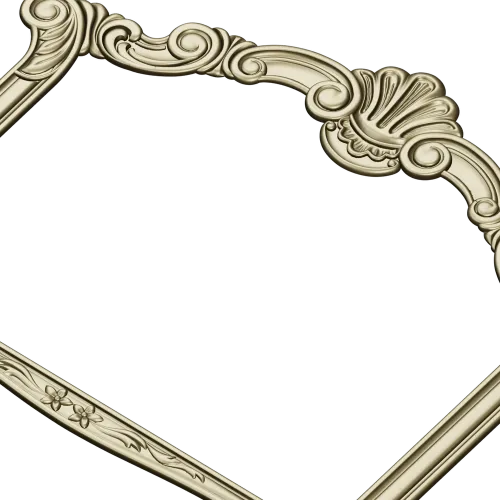 Ornate Shell Crest Frame - STL 3D Model for CNC