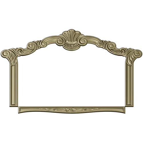 Ornate Shell Crest Frame - STL 3D Model for CNC
