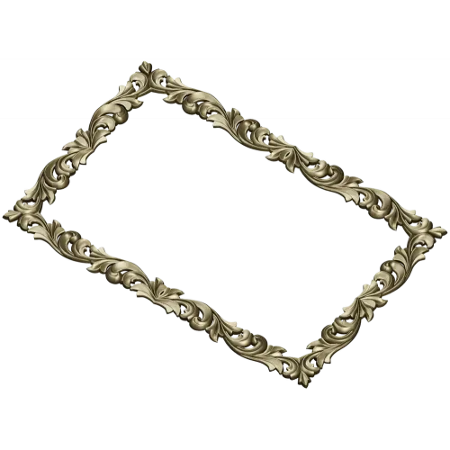 Резная акантовая рамка в барочном стиле - 3D модель STL для ЧПУ