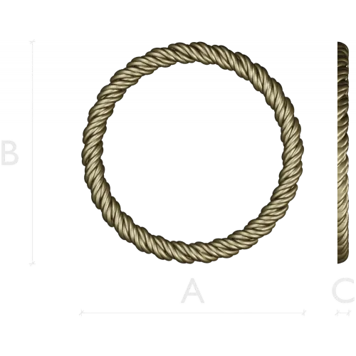 Twisted Rope Round Frame - STL 3D Model for CNC