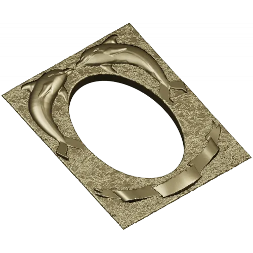 Рамка с дельфинами - 3D модель STL для ЧПУ