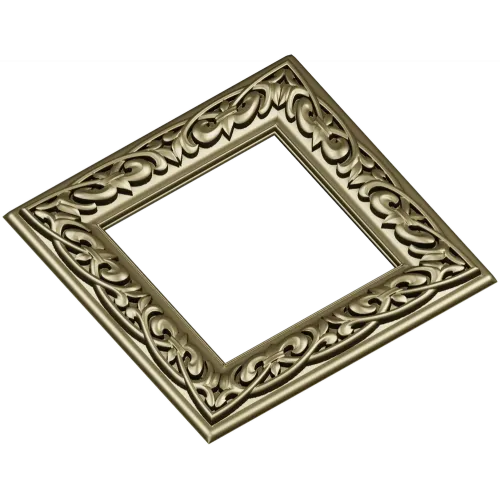 Ornate Square Frame STL for CNC Milling