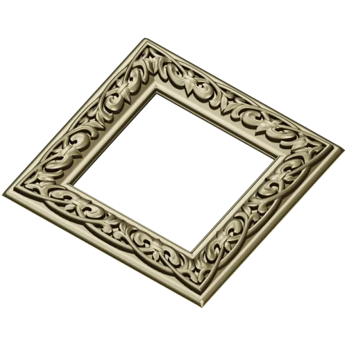 Ornate Square Frame STL for CNC Milling