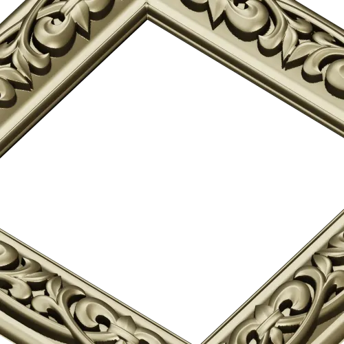 Ornate Square Frame STL for CNC Milling