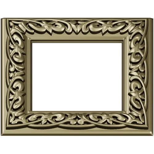 Ornate Square Frame STL for CNC Milling