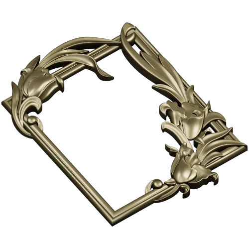 Lily Embrace - decorative frame 3D model STL for CNC