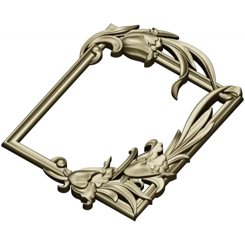 Lily Embrace - decorative frame 3D model STL for CNC