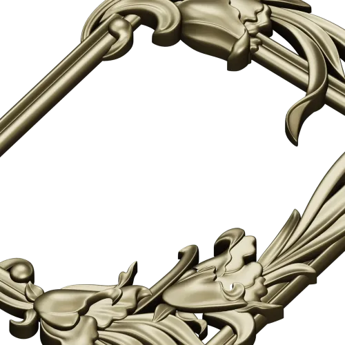 Lily Embrace - decorative frame 3D model STL for CNC