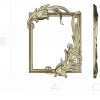 Lily Embrace - decorative frame 3D model STL for CNC