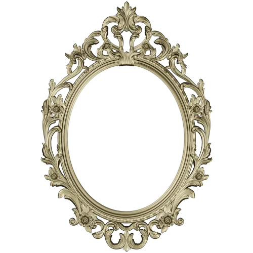 Ornate Oval Rococo Frame STL for CNC