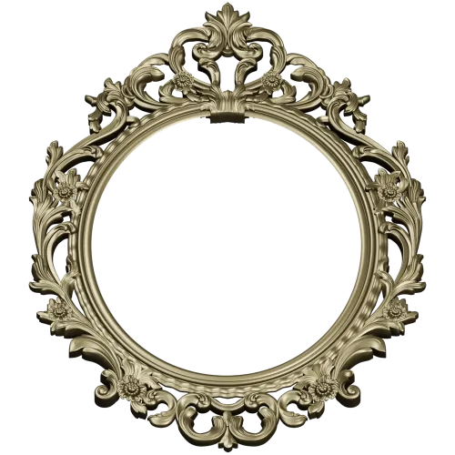 Ornate Oval Rococo Frame STL for CNC