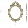 Ornate Oval Rococo Frame STL for CNC