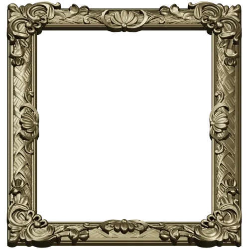 Ornate Baroque Picture Frame STL for CNC
