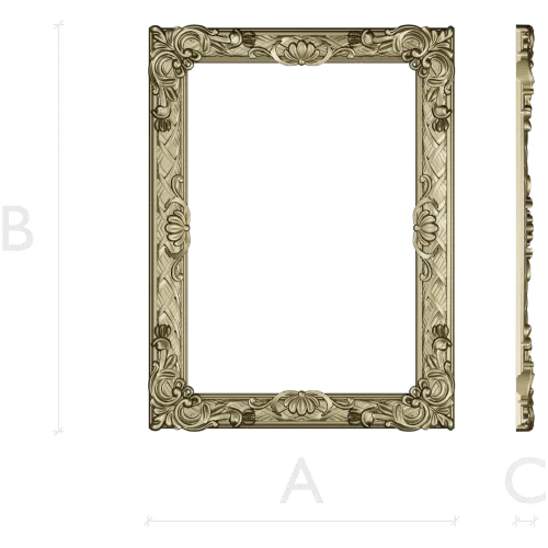 Ornate Baroque Picture Frame STL for CNC