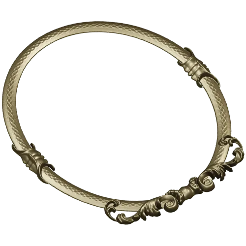 Oval Baroque Rope Frame STL for CNC