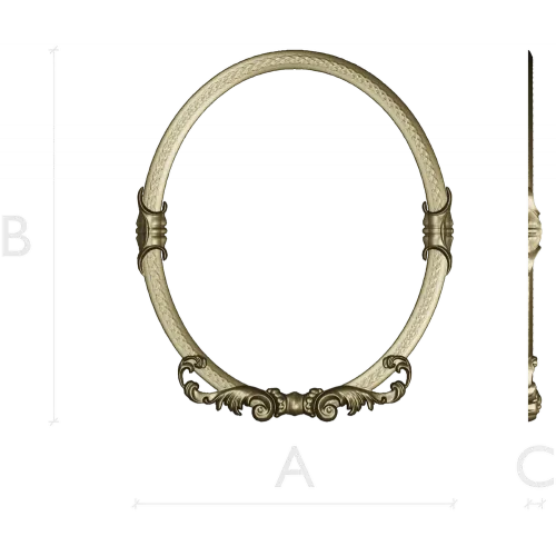 Oval Baroque Rope Frame STL for CNC
