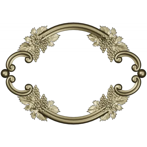 Grapevine Ornamental Oval - STL 3D Model for CNC
