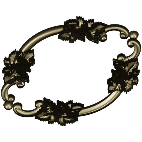 Grapevine Ornamental Oval - STL 3D Model for CNC
